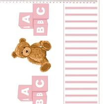 Tecido Estampado para Patchwork - Urso Teddy Bear: Barrado de Urso Rose (0,50x1,40) Tecido Estampado para Patchwork - Urso Teddy Bear: Barrado de Urso Rose (0,50x1,40)