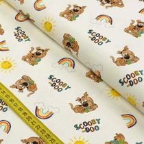 Tecido Estampado para Patchwork - Warner Bros: Scooby-doo Baby Fundo Off White (0,50x1,40)