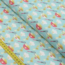 Tecido Estampado para Patchwork - Yummy: Ovos (0,50x1,40)