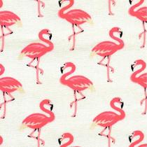 Tecido Fast Patch Termodinâmico 24x35cm - Estampado Flamingo Bege