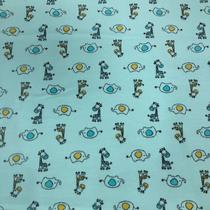 Tecido Flanela Estampada 100% Algodão Zebra/Elefante