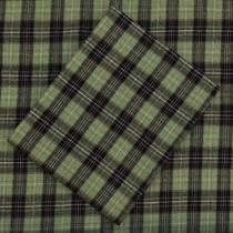Tecido flanela macio xadrez verde e preto, 2 jardas, 145 cm de largura