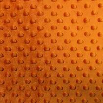 Tecido fleece plush com bolinhas em relevo laranja, 152 cm de largura Tecido fleece plush com bolinhas em relevo laranja, 152 cm de largura