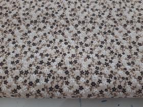 Tecido Floral Marrom 4m x 2.20m - Percal Poa Tecido Floral Marrom 4m x 2.20m - Percal Poa