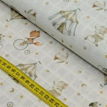 Tecido Fralda Estampada - Circo (0,50X0,75) Tecido Fralda Estampada - Circo (0,50X0,75)