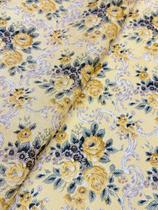 Tecido Gorgurinho Floral Vintage Amarelo - 1,50m de Largura Tecido Gorgurinho Floral Vintage Amarelo - 1,50m de Largura