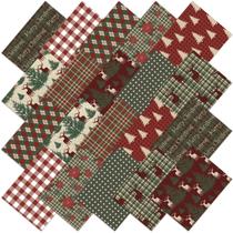 Tecido Hahafelt, 10 peças, acolchoado de Natal, poliéster, algodão, 46x56 cm Tecido Hahafelt, 10 peças, acolchoado de Natal, poliéster, algodão, 46x56 cm