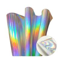 Tecido Holográfico Laser A5 Em material sintético Com Efeito Espelhado Para Costura De Vestidos E