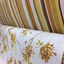 Tecido Impermeável Acqua Linea Iron Ocre Listrado 1.40m de Largura