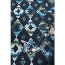 Tecido Impermeável Acqua Linea Triângulo Azul - 1,40m de Largura Tecido Impermeável Acqua Linea Triângulo Azul - 1,40m de Largura