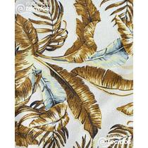 Tecido Impermeável Acqua Mene Folhagem Marrom - 1,40m de Largura