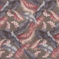 Tecido impermeável asturias 127 ramos folha caqui cinza