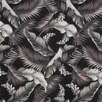 Tecido impermeável asturias 132 ramos folha preto cinza