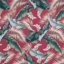 Tecido impermeável asturias 145 flor folhas vermelho e verde Tecido impermeável asturias 145 flor folhas vermelho e verde