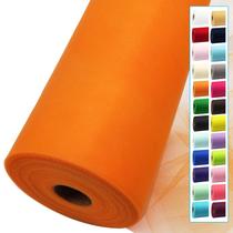 Tecido IONTACH 137 cm x 37 cm de tule laranja em rolo de poliéster
