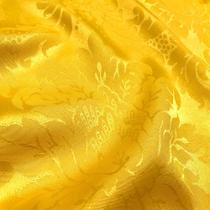 Tecido Jacquard 100% Poliéster Medalhão Amarelo Ouro - 2,80m de Largura