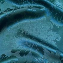 Tecido Jacquard 100% Poliéster Medalhão Azul Petróleo - 2,80m de Largura Tecido Jacquard 100% Poliéster Medalhão Azul Petróleo - 2,80m de Largura