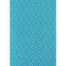 Tecido Jacquard Estampado Arabesco Azul Turquesa - 1,40m de Largura