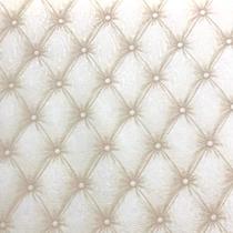 Tecido Jacquard Estampado Capitonê Bege - 1.40m de Largura