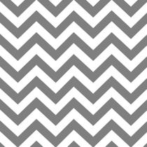 Tecido Jacquard Estampado Chevron Cinza - 2,80m de Altura (Desenho Sentido Largura)