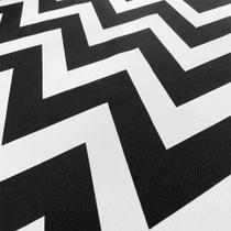 Tecido Jacquard Estampado Chevron Preto - 2,80m de Altura (Desenho Sentido Largura)