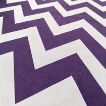 Tecido Jacquard Estampado Chevron Roxo - 2,80m de Altura (Desenho Sentido Largura)