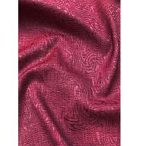 Tecido Jacquard Estampado Falso Liso Vinho Marsala - 1,40m de Largura
