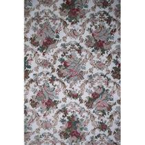 Tecido Jacquard Estampado Floral Marsala e Verde - 1,40m de Largura Tecido Jacquard Estampado Floral Marsala e Verde - 1,40m de Largura