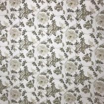 Tecido Jacquard Estampado Floral Rosas Verde Envelhecido - Largura 2.80m Tecido Jacquard Estampado Floral Rosas Verde Envelhecido - Largura 2.80m