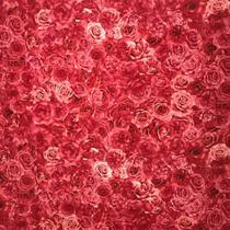 Tecido Jacquard Estampado Floral Rosas Vermelhas - 2.80m de Largura - Sua Casa Decor