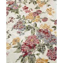 Tecido Jacquard Estampado Floral Vermelho e Marsala - 1,40m de Largura