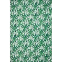 Tecido Jacquard Estampado Folhas Verde - 1,40m de Largura