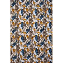 Tecido Jacquard Estampado Tucano Fundo Branco - 1,40m de Largura Tecido Jacquard Estampado Tucano Fundo Branco - 1,40m de Largura
