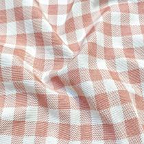Tecido Jacquard Estampado Xadrez Rose - 2,80m de Largura