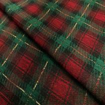 Tecido Jacquard Fio Lurex Natalino Xadrez (M2) - 2,80m de Largura