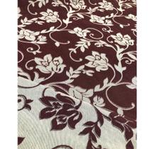 Tecido Jacquard Fio Tinto Floral Vermelho - 1,40m de Largura