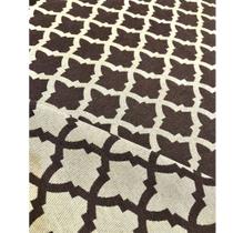 Tecido Jacquard Fio Tinto Geométrico Marrom e Bege - 1,40m de Largura Tecido Jacquard Fio Tinto Geométrico Marrom e Bege - 1,40m de Largura