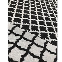 Tecido Jacquard Fio Tinto Geométrico Preto e Branco - 1,40m de Largura Tecido Jacquard Fio Tinto Geométrico Preto e Branco - 1,40m de Largura