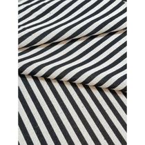 Tecido Jacquard Fio Tinto Listrado Estreito Preto e Branco - 2,80m de Largura Tecido Jacquard Fio Tinto Listrado Estreito Preto e Branco - 2,80m de Largura