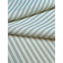 Tecido Jacquard Fio Tinto Listrado Estreito Verde e Branco - 2,80m de Largura Tecido Jacquard Fio Tinto Listrado Estreito Verde e Branco - 2,80m de Largura