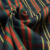 Tecido Jacquard Fio Tinto Natalino Xadrez Marinho e Dourado - 2,80m de Largura Tecido Jacquard Fio Tinto Natalino Xadrez Marinho e Dourado - 2,80m de Largura