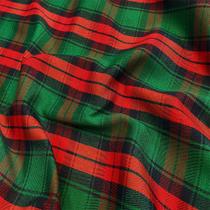 Tecido Jacquard Fio Tinto Natalino Xadrez Verde E Vermelho- 2,80m de Largura Tecido Jacquard Fio Tinto Natalino Xadrez Verde E Vermelho- 2,80m de Largura