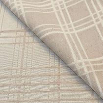 Tecido Jacquard Fio Tinto Xadrez Moderno Bege - 2,80m de Largura Tecido Jacquard Fio Tinto Xadrez Moderno Bege - 2,80m de Largura