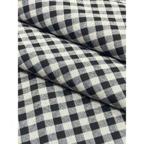 Tecido Jacquard Fio Tinto Xadrez Preto e Branco - 2,80m de Largura Tecido Jacquard Fio Tinto Xadrez Preto e Branco - 2,80m de Largura