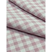 Tecido Jacquard Fio Tinto Xadrez Rosa Bebê e Branco - 2,80m de Largura Tecido Jacquard Fio Tinto Xadrez Rosa Bebê e Branco - 2,80m de Largura