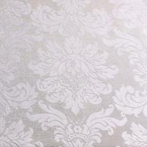 Tecido Jacquard Luxo Branco com Prata Medalhão - Largura 2.80m