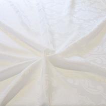 Tecido Jacquard para Toalha de Mesa 2,80 m Largura Medalhão Branco Tecido Jacquard para Toalha de Mesa 2,80 m Largura Medalhão Branco