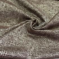 Tecido Jacquard Texturizado Com Dourado Mt