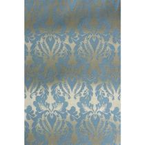 Tecido Jacquard Tradicional Adamascado Azul e Dourado - 2,80m de Largura Tecido Jacquard Tradicional Adamascado Azul e Dourado - 2,80m de Largura