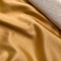 Tecido Jacquard Tradicional Liso Dourado - 2,80m de Largura